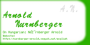 arnold nurnberger business card